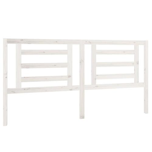 Sengegærde 186x4x100 cm massivt fyrretræ hvid