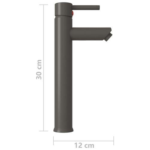 Blandingsbatteri til badeværelse 12x30 cm grå