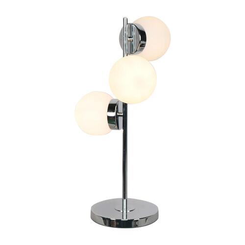 Bordlampe 26 x 26 x 59 cm Krystal Sølvfarvet Metal Hvid 220 V 50 W 23 x 23 x 49 cm