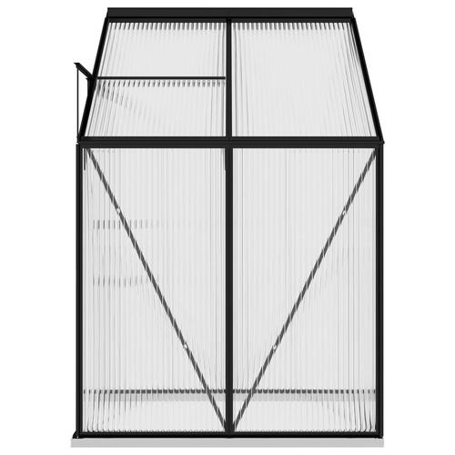 Drivhus 2,7 m² aluminium antracitgrå