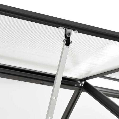 Drivhus 2,7 m² aluminium antracitgrå