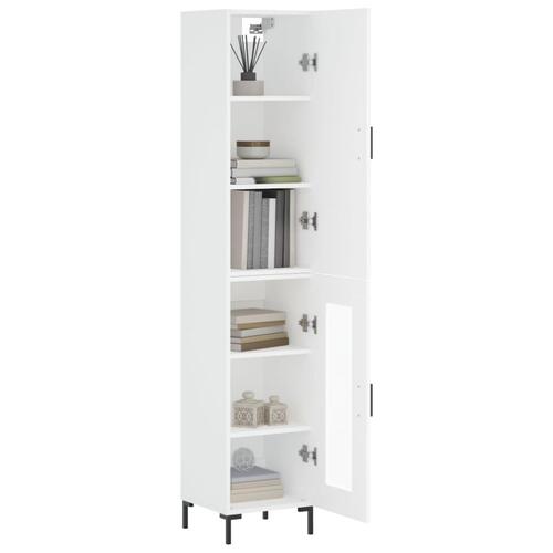 Skab 34,5x34x180 cm konstrueret træ hvid