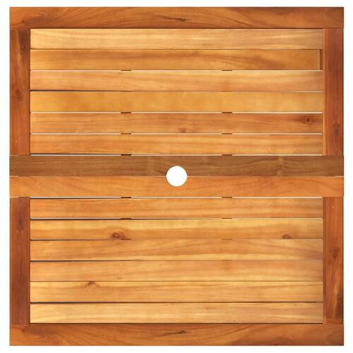 Havebord 80x80x75 cm polyrattan og akacietræ sort