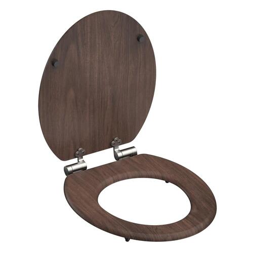 SCHÜTTE toiletsæde med soft-close DARK WOOD MDF