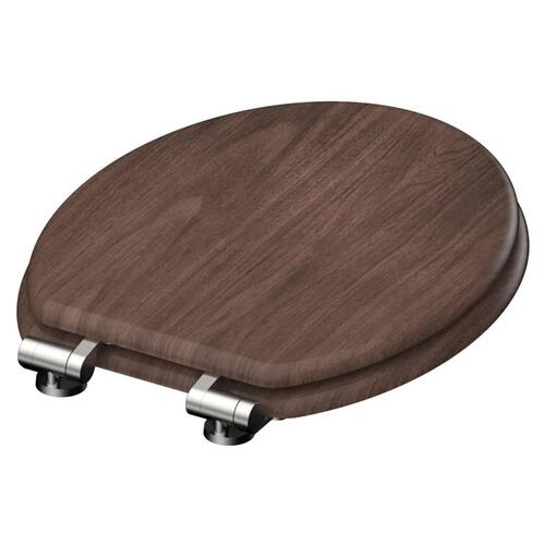 SCHÜTTE toiletsæde med soft-close DARK WOOD MDF