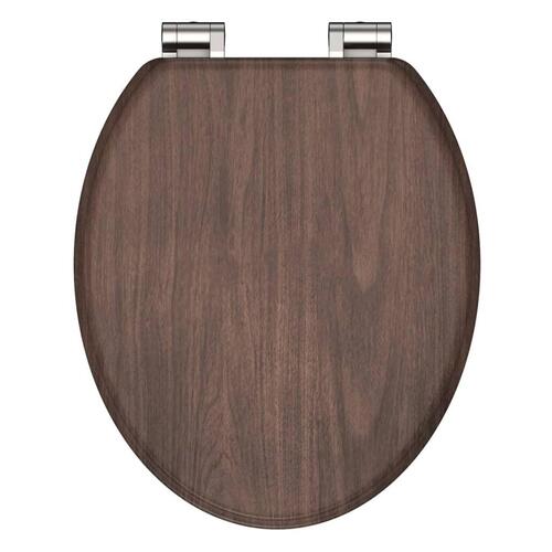 SCHÜTTE toiletsæde med soft-close DARK WOOD MDF