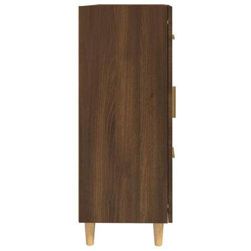 Skænk 69,5x34x90 cm konstrueret træ brun egetræsfarve