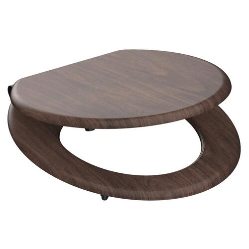 SCHÜTTE toiletsæde med soft-close DARK WOOD MDF