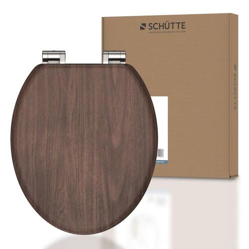 SCHÜTTE toiletsæde med soft-close DARK WOOD MDF