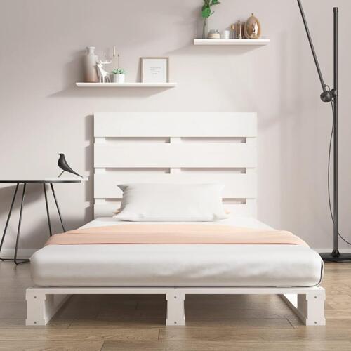 Sengeramme uden madras 100x200 cm massivt fyrretræ hvid