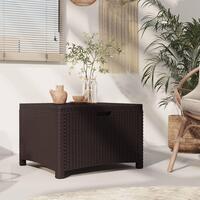 Opbevaringsboks til haven 60x54x41 cm polyrattan brun