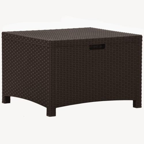 Opbevaringsboks til haven 60x54x41 cm polyrattan brun