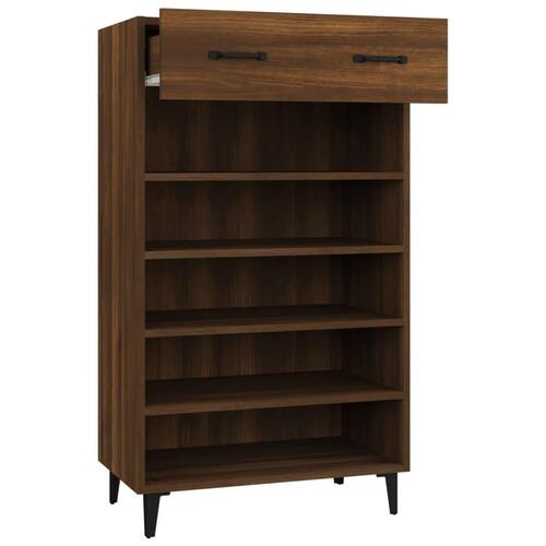 Skoreol 60x35x105 cm konstrueret træ brun egetræsfarve