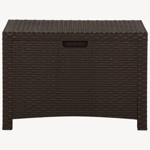 Opbevaringsboks til haven 60x54x41 cm polyrattan brun