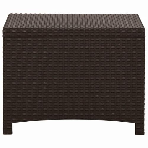 Opbevaringsboks til haven 60x54x41 cm polyrattan brun