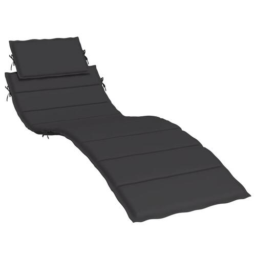 Hynde til liggestol 186x58x3 cm oxfordstof sort