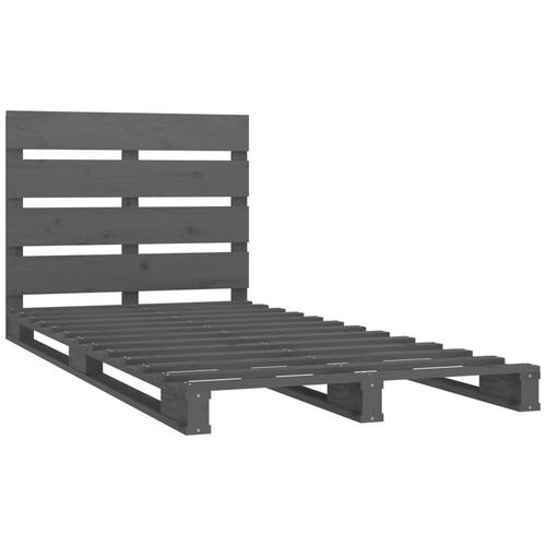 Sengeramme 100x200 cm massivt fyrretræ grå