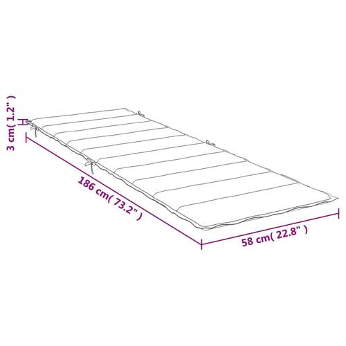 Hynde til liggestol 186x58x3 cm oxfordstof sort