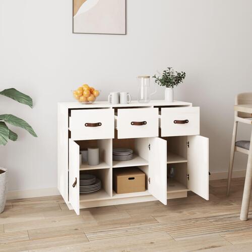 Skænk 100x40x75 cm massivt fyrretræ hvid