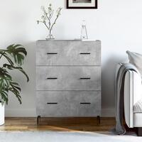 Skænk 69,5x34x90 cm konstrueret træ betongrå