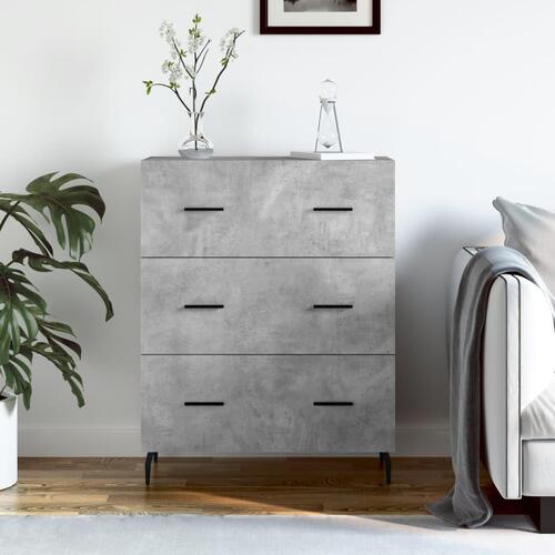 Skænk 69,5x34x90 cm konstrueret træ betongrå