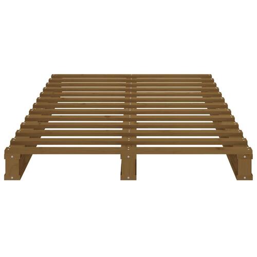 Sengeramme 100x200 cm massivt fyrretræ gyldenbrun
