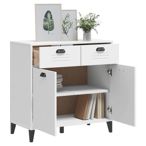 Skænk VIKEN 80x40x80 cm konstrueret træ hvid