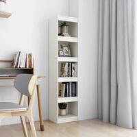 Bogreol/rumdeler 40x30x167,5 cm massivt fyrretræ hvid