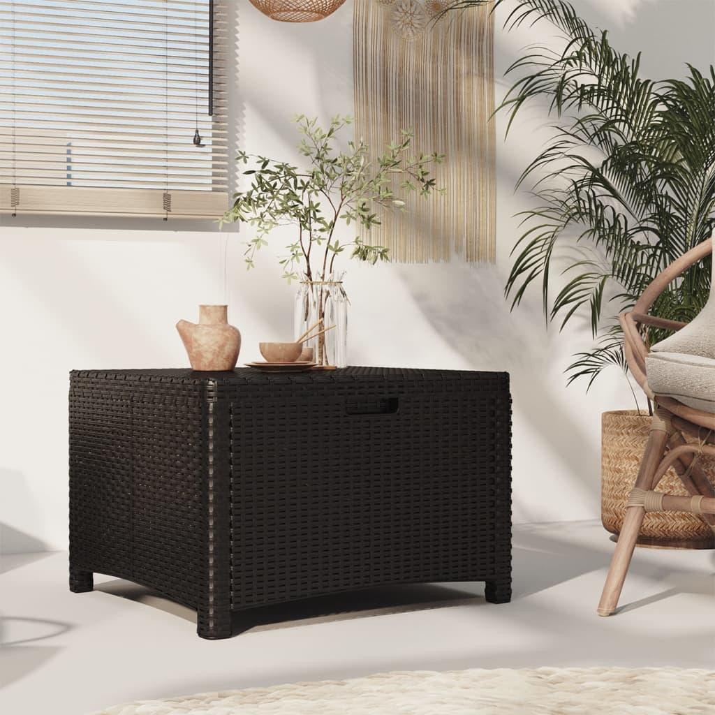 Opbevaringsboks til haven 60x54x41 cm polyrattan grafitgrå