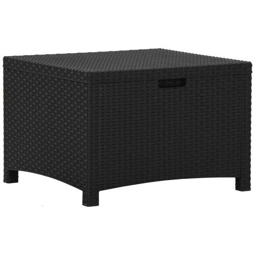 Opbevaringsboks til haven 60x54x41 cm polyrattan grafitgrå