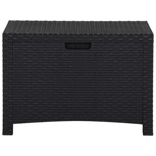 Opbevaringsboks til haven 60x54x41 cm polyrattan grafitgrå
