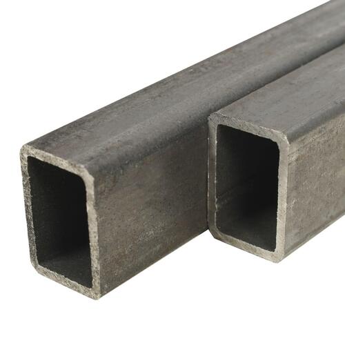 Strukturelle stålrør 2 stk. rektangulær bokssektion 2 m 60 x 30 x 2 mm