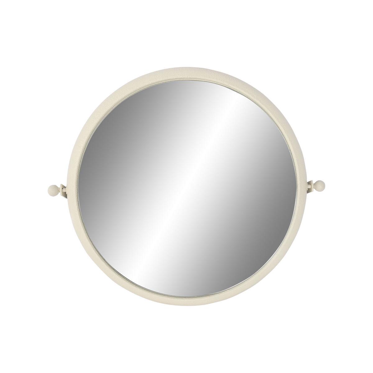 Vægspejl - hvid, cirkulært, romantisk 60 × 13 × 52 cm