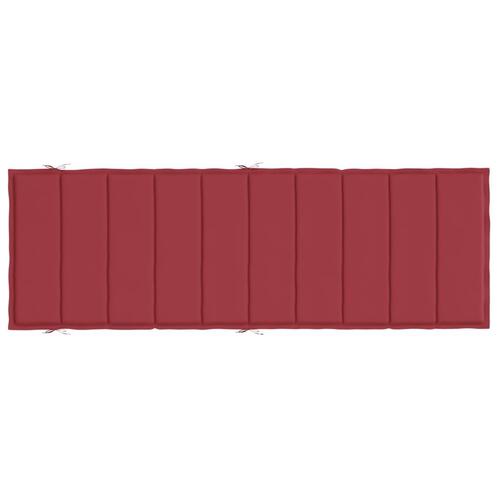 Hynde til liggestol 186x58x3 cm oxfordstof vinrød