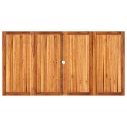 Havebord 180x90x75 cm polyrattan og akacietræ grå