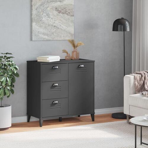 Skænk VIKEN 80x40x80 cm konstrueret træ antracitgrå