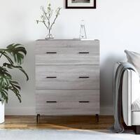 Skænk 69,5x34x90 cm konstrueret træ grå sonoma-eg