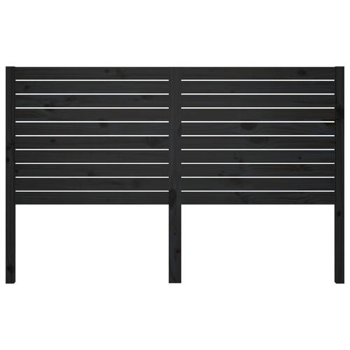 Sengegærde 166x4x100 cm massivt fyrretræ sort