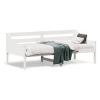 Daybed uden madras 90x190 cm massivt fyrretræ hvid