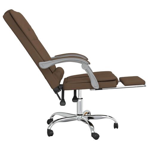 Kontorstol med massagefunktion stof brun