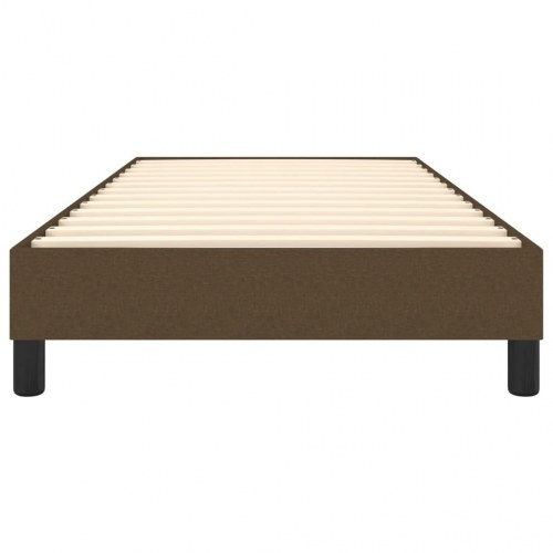 Boxspring sengeramme i stof - mørkebrun 80×200 cm