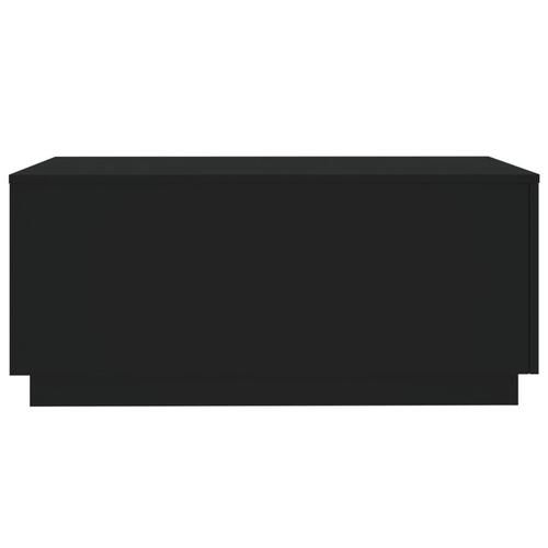 Sofabord med LED-lys 90x50x40 cm sort