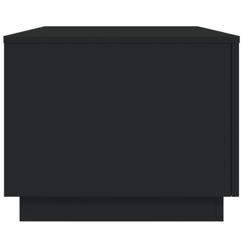 Sofabord med LED-lys 90x50x40 cm sort