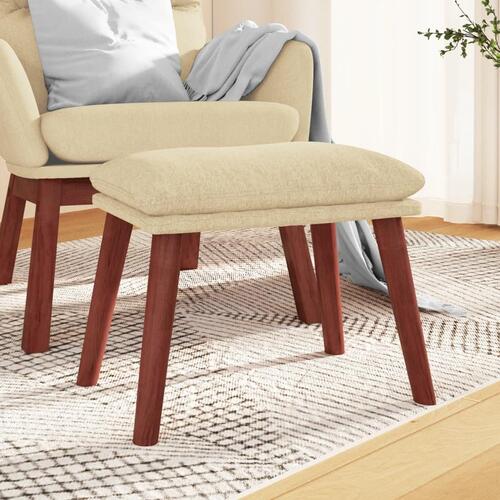 Fodskammel 45x29,5x35 cm stof cremefarvet