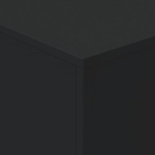 Sofabord med LED-lys 90x50x40 cm sort