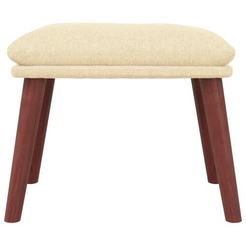 Fodskammel 45x29,5x35 cm stof cremefarvet