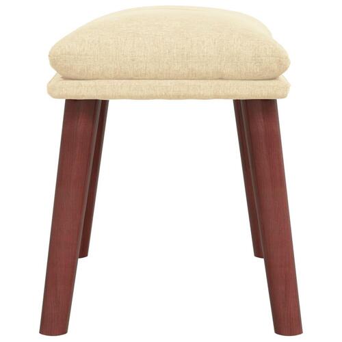 Fodskammel 45x29,5x35 cm stof cremefarvet