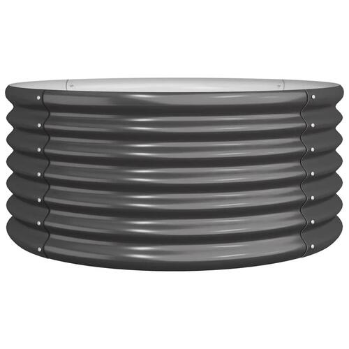 Plantekrukke 80x80x36 cm pulverlakeret stål antracitgrå