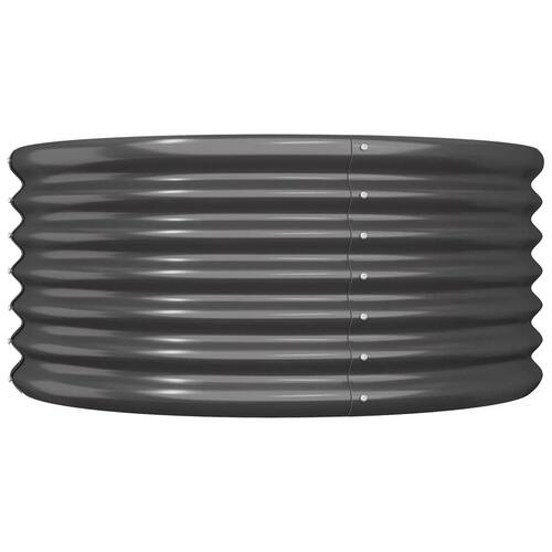 Plantekrukke 80x80x36 cm pulverlakeret stål antracitgrå