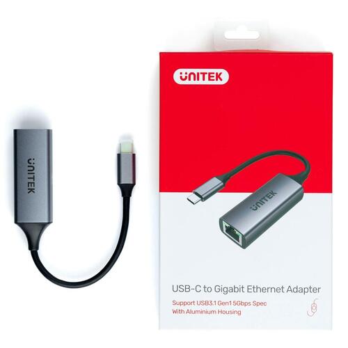 Unitek U1312A USB‑C til Ethernet adapter - 50 cm
